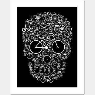 Skull Bicycles Abstract Posters and Art